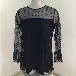 🖤Black Lace Blouse 🖤 Large / good condition